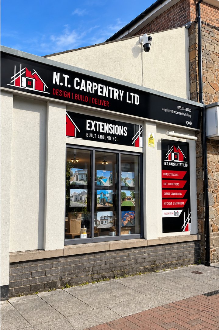 EliteSigns's tweet photo. One office. A full signage package. 👌

Fascia, windows, panels and more for NT Carpentry’s new Llantwit Major sales office. 

#standoutwinbig https://t.co/NyiZPndVzC