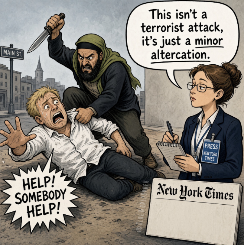 OldeWorldOrder's tweet photo. > terrorist attack happens
> New York Times calls it a minor altercation

YOU DON'T HATE THE MEDIA ENOUGH!!! https://t.co/giF5SvtUep