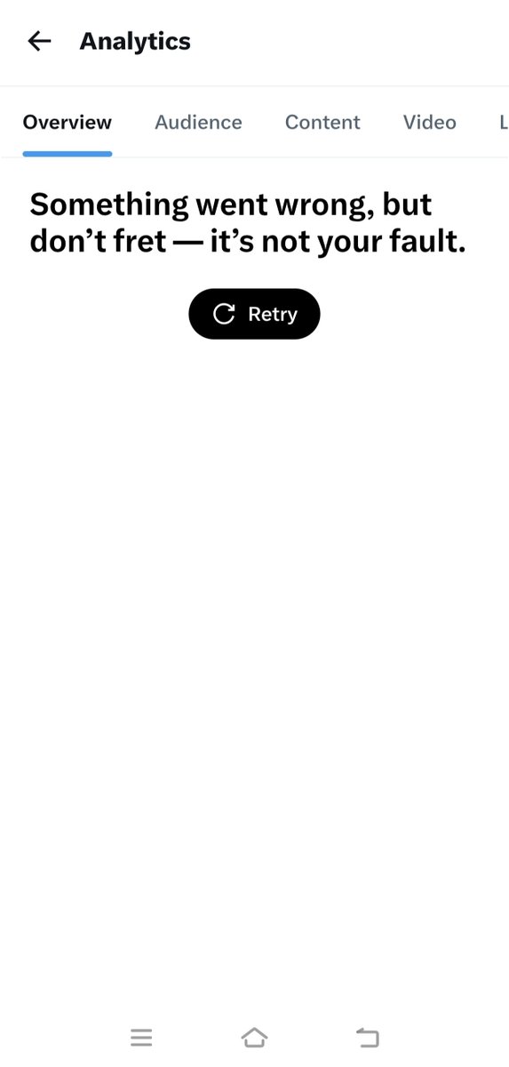 convinc51234754's tweet photo. This X analytics error happening to anyone else or is it just me??? @X
Please tell me I’m not the only one seeing this. https://t.co/T3INZYlaaX