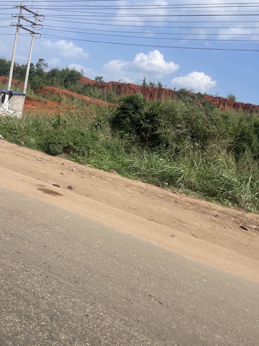 OneModupe's tweet photo. All these empty lands wey dey Lagos-ibadan express road, abeg who get am? https://t.co/N0vy611uwW