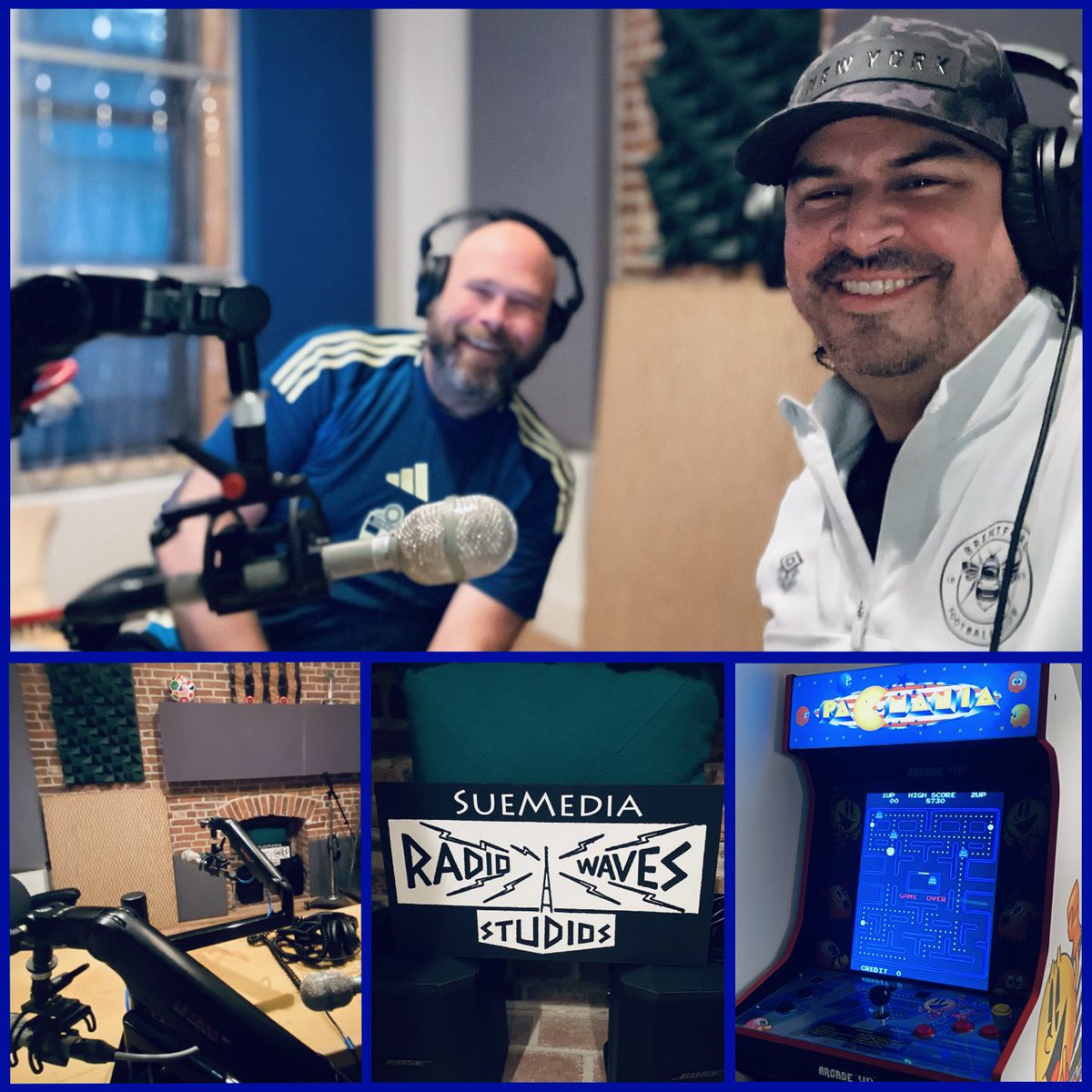 BrentfordFCnyc's tweet photo. An #NYCBees and @BrentfordFC feature at the end of the week, stay tuned! (No Pac-Man angle, just impressed they had it at Radio Waves Studios!) #BrentfordFC #COYB 🐝🗽 https://t.co/D6M3TeLmz0