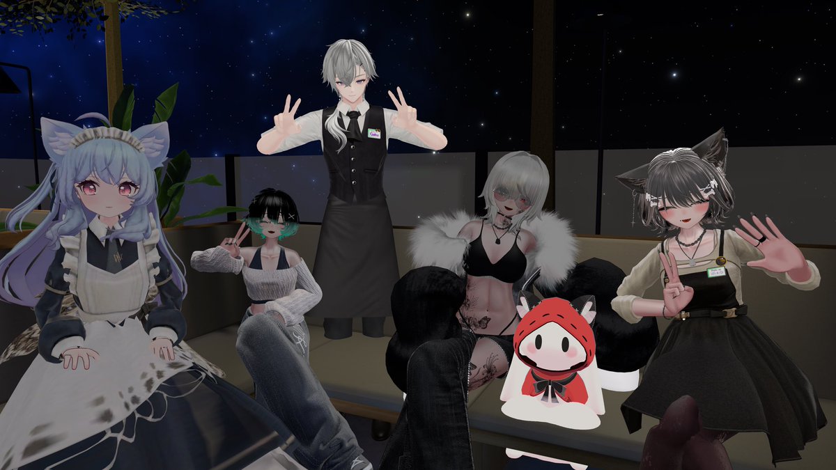GakuVRC's tweet photo. ご来店ありがとうございました🌙☕️
話くれた方ありがとうございました♪
またお待ちしてます！
#TPP_VRC https://t.co/DqqcM8GYmO