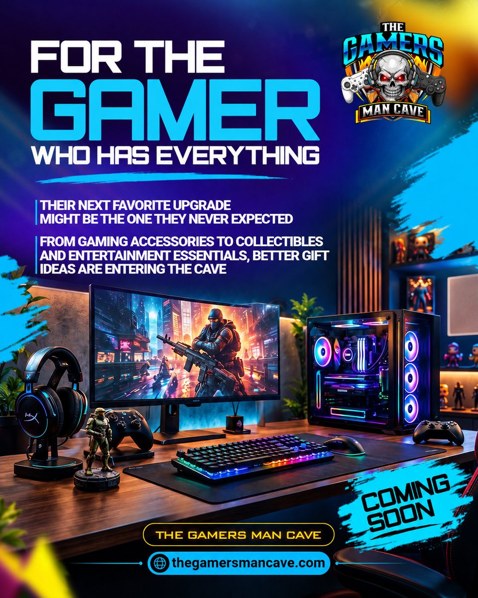 gamersmancaveco's tweet photo. Shopping for the gamer who already seems to have everything? 🎮🎁

The next great gift might be something they never thought to add to their setup.

🎁 Save this for your next gift search
📲 Follow The Gamers Man Cave for updates
#TheGamersManCave #GamingGifts #GamerGifts https://t.co/mn048a6pvP