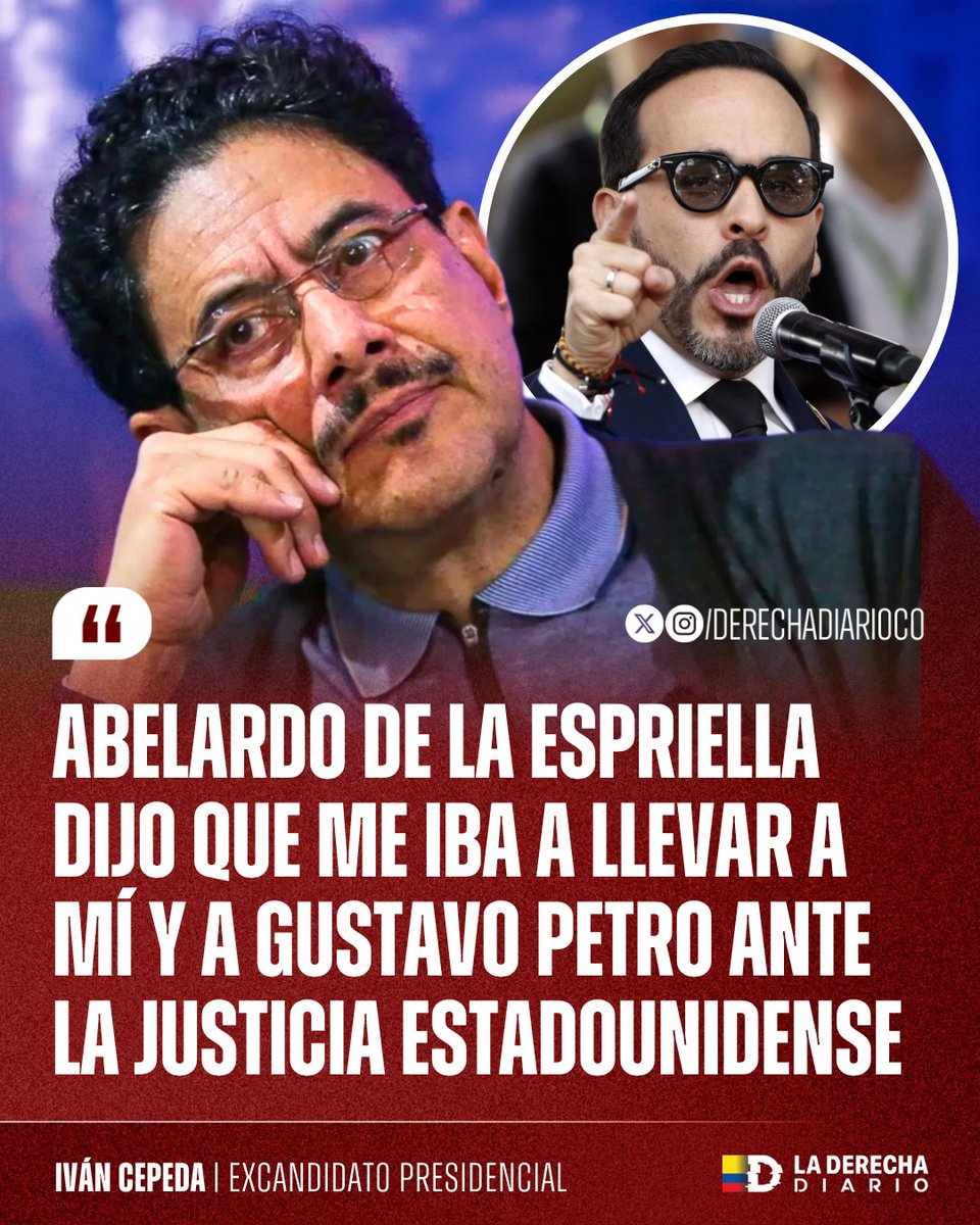 DerechaDiarioCO's tweet photo. 🚨🇨🇴🇺🇸 | TIENE MIEDO: El fracasado comunista Iván Cepeda salió a llorar tras la cancelación de visas a dirigentes de izquierda y responsabilizó al presidente Abelardo De La Espriella, asegurando que detrás de estas decisiones existe un plan para llevarlo a él y al drogadicto Gustavo Petro ante la justicia estadounidense y avanzar hacia su extradición.

“Abelardo De La Espriella dijo que me iba a llevar a mí y a Gustavo Petro ante la justicia estadounidense. Dijo que iba a proceder a llevar ante la justicia estadounidense a una serie de dirigentes de izquierda, el progresismo y el Pacto Histórico”.