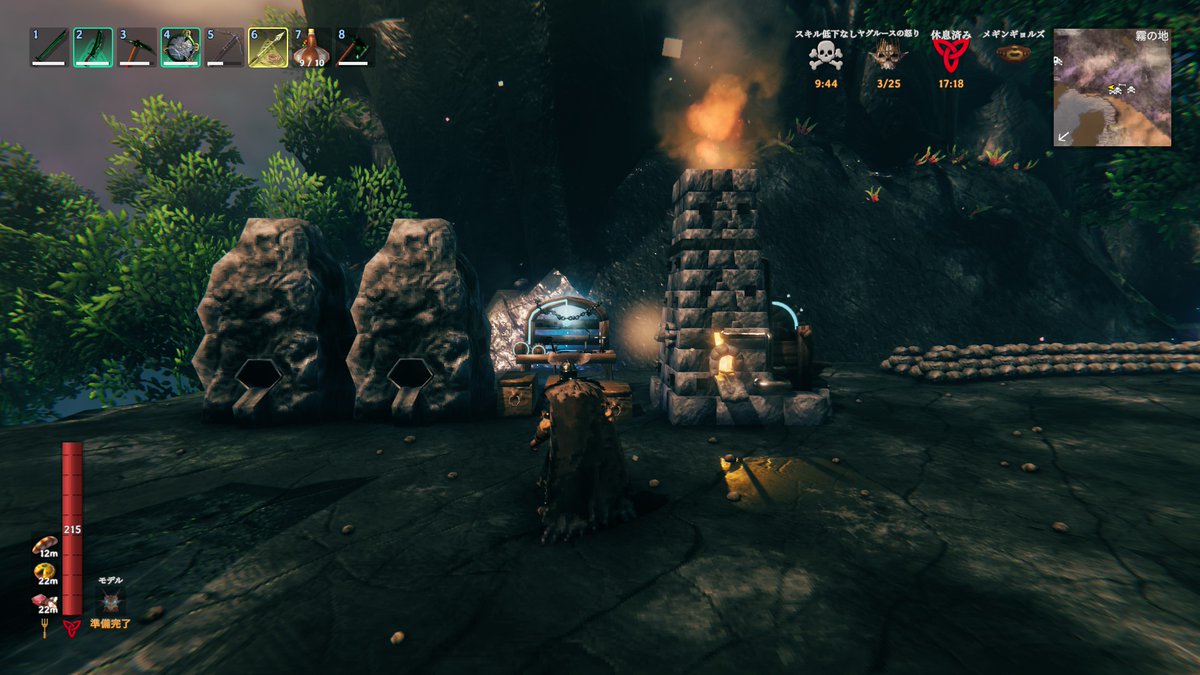 lxthere's tweet photo. #Valheim
霧の地での拠点で黒い金属の精錬準備が整った。
結構掛かったなぁ… https://t.co/VStuFDATnk