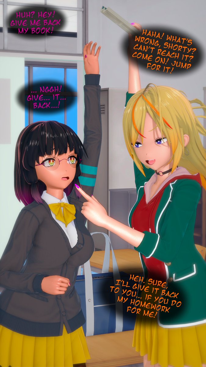 jellytea819's tweet photo. My Girlfriend is a Pervert Behind Closed Doors
Bully x Glasses 3 - In this size yuri between a gyaru and a glasses girl, considering who is the S and who is the M, which of them is the real bully here?
Names are now revealed. https://t.co/UOBY5VJkg2
