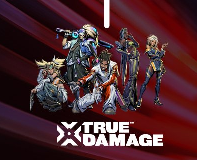 JumaraloHexCore's tweet photo. The True Damage "Know My Name" portraits are actually part of a single, large piece of key art; League of Legends France shared a glimpse in a few posts, though not yet in full HD. https://t.co/Or1LqjicBp