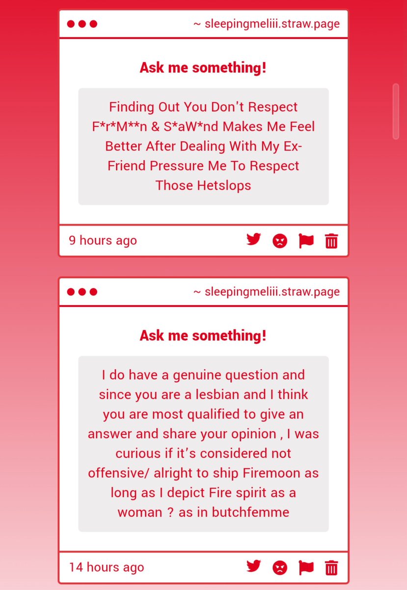 firewindlover's tweet photo. 1.  I've hated them since forever and because I feel uncomfortable trowards any queer erasure ship, even outside cookie run

2. It indeed is! Theorically he's not a male in the ship, based on how you view it , so it's not lesbian erasure.

3. Not answering to ragebait https://t.co/0Z7AuiRSn3