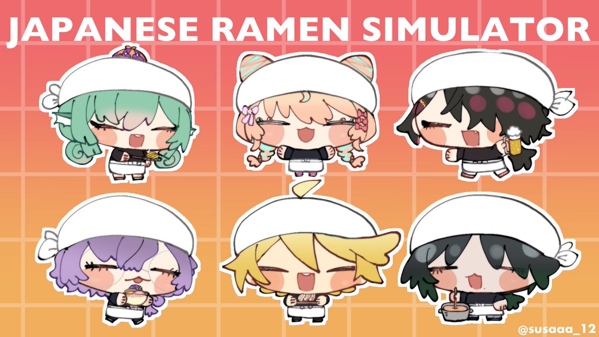 susaaa_12's tweet photo. Japanese Ramen Simulator!🍜✨️
thumbnail&amp;chibis png ↓ https://t.co/nm9JSpkjoU