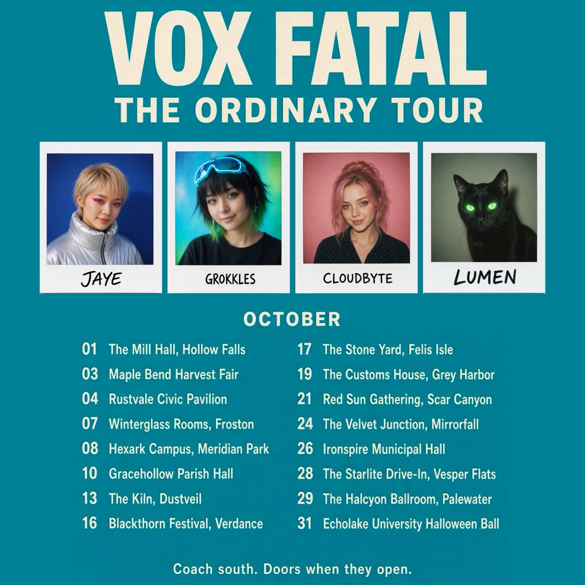 voxfatal's tweet photo. Our country-wide October tour starts tomorrow. Can’t wait! See you out there. https://t.co/8FMwUmZYdv