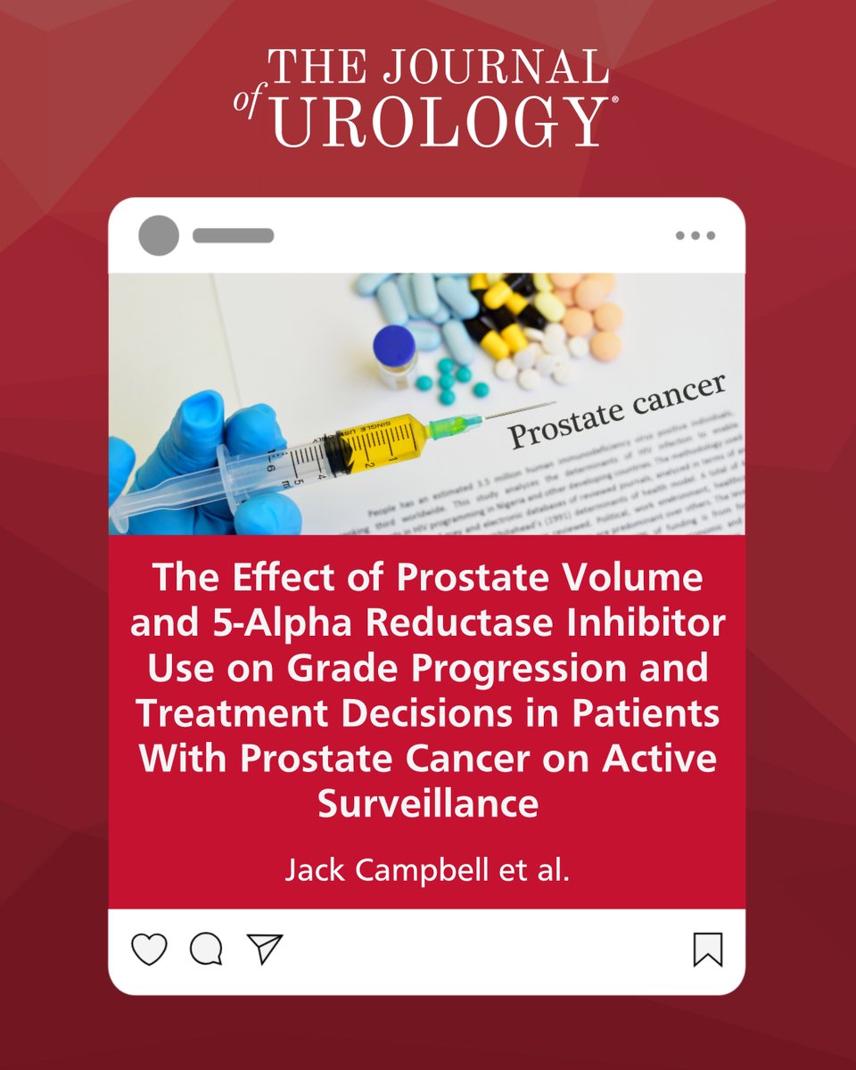 JUrology's tweet photo. 🔍 How Prostate Volume and Meds Affect Cancer Treatment

A study reveals how prostate volume and 5-ARI medication impact cancer progression and treatment decisions for prostate cancer on active surveillance.

🔬 Prostate Size - Larger prostates decrease cancer grade progression risks
💊 5-ARIs - Each extra year on 5-ARIs lowers cancer progression risks
🔧 Surgery - Men with large glands more likely to need bladder outlet procedures

#ProstateCancer #MedicalResearch #ActiveSurveillance

https://t.co/raStVfCkH2