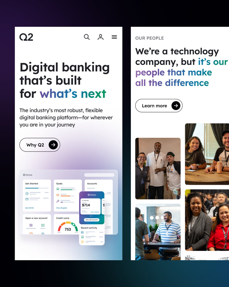 clayglobal's tweet photo. Two themes, two sets of glass. 

Q2's dark and light sections each got their own 3D elements, with transparency tuned to the interface: https://t.co/G2PMkpnWbU 
__
#webdesign https://t.co/qZWbNb4omu