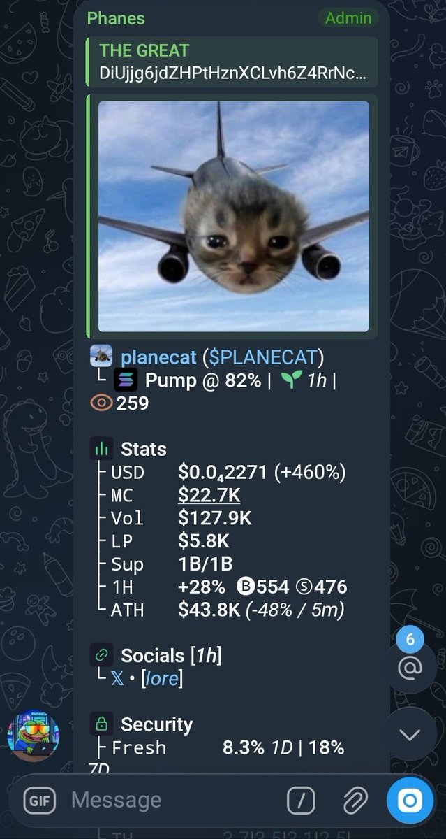 CERLEEM_CRYPTO's tweet photo. DiUjjg6jdZHPtHznXCLvh6Z4RrNcz2a69bKYegk776jA
#SOLANA
#MEMECOIN
#PLANECAT https://t.co/HdAr2FW8Ek