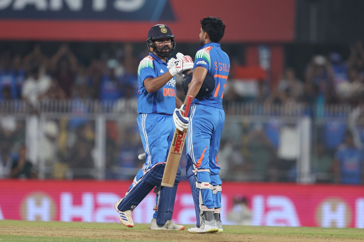 BCCI's tweet photo. 📸💯

A sublime run of form continues for our Captain 🔝

Updates ▶️ https://t.co/6XCYRtZLAi

#TeamIndia | #INDvWI | @mflone_ | @ShubmanGill https://t.co/8CnSOdrQEV