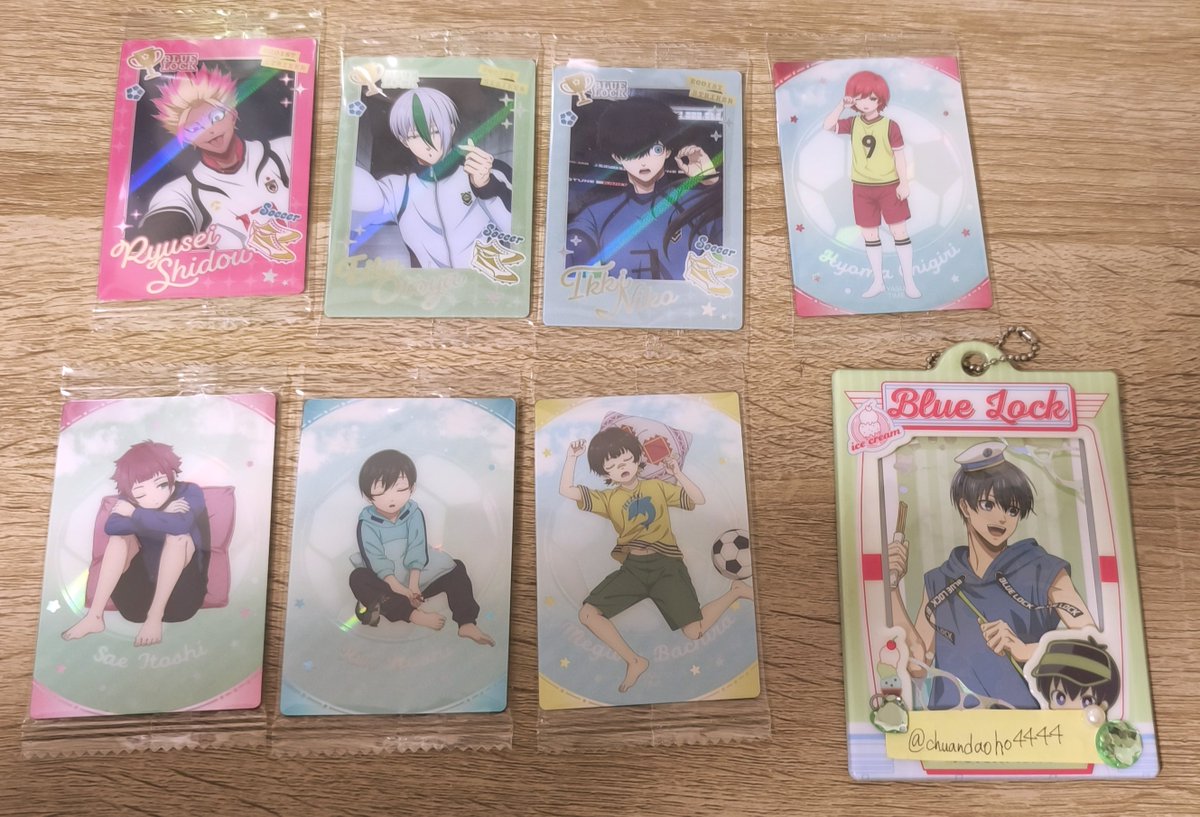 chuandaoho4444's tweet photo. 【交換】ブルーロックウエハース6 ブルロ

譲:ER  冴 蜂楽 玲王
   E 馬狼 雪宮 七星 清羅 二子 乙夜 士道
O 千切 凛 蜂楽 冴

求 ER 潔 または O 潔

郵送希望です。お気軽にお声掛けください。 https://t.co/S0ndvbi2fx