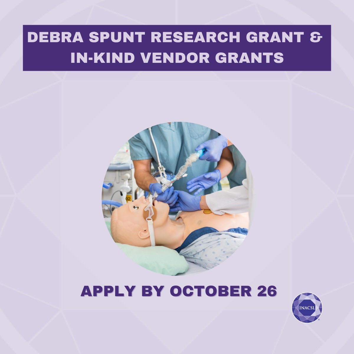 INACSL's tweet photo. 🔬 Research funding opportunities are now open! Apply for the INACSL In-Kind Vendor Grants or Debra Spunt Research Grant by Oct. 26: https://t.co/3F3Ty7CRY9 | https://t.co/wzdkSGqfNa https://t.co/A0ngKAqo6L
