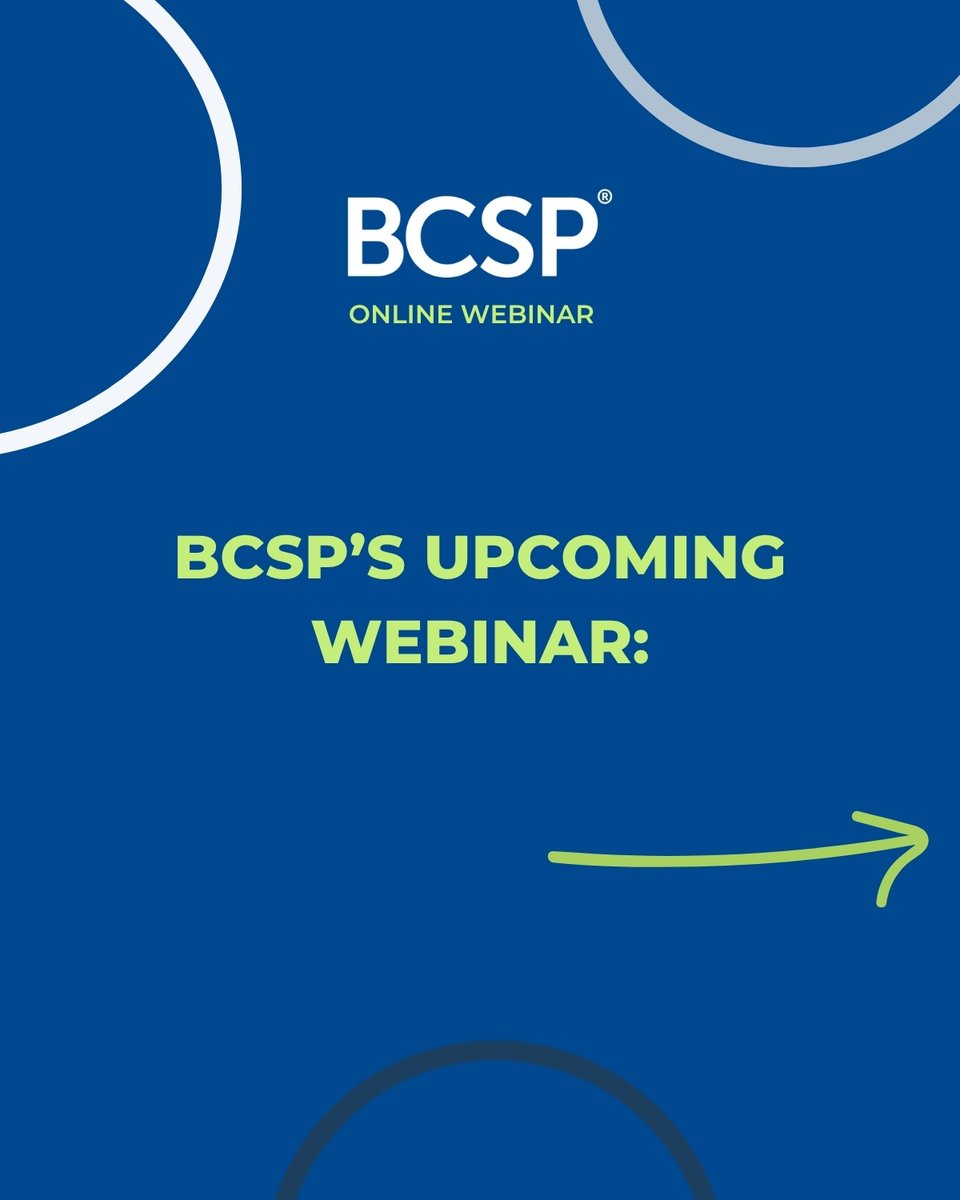 BCSP's tweet photo. Join us on 10/6 at 1 PM EDT for our FREE webinar, "Heavy Machine Operators and Ergonomics," hosted by:

Timothy A. Pottorff, MEng, CIE, ARM, Principal at QP3 ErgoSystems

Session will be available on demand until November 4, 2026.

Register here:
https://t.co/Gilzngmemy https://t.co/ZoMnBiIwlF