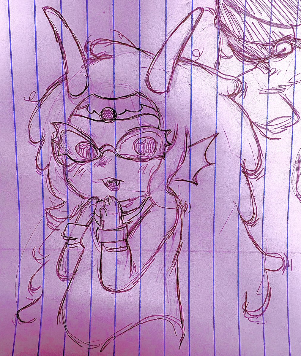 Makaraparty's tweet photo. (Reupload) Feferi doodle at school WE might digitalize 🤔 https://t.co/WhlXx9A1D2