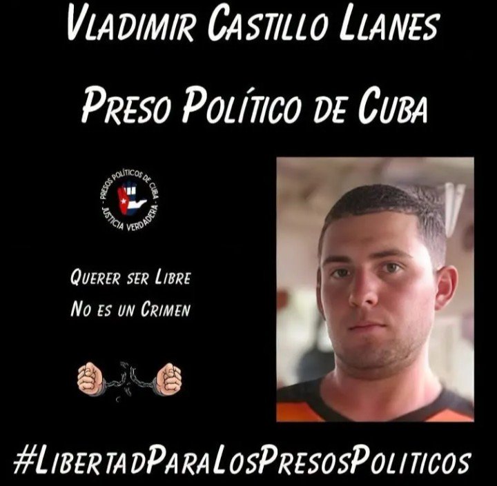 Libertad12021's tweet photo. 🇨🇺  #Twittazo por los #PresosDeCastro. 
Libertad para Vladimir Castillo Llanes.  Su único delito fue pedir libertad. No lo dejemos solo. Exijo su liberación inmediata. https://t.co/DHIwjSlcwR