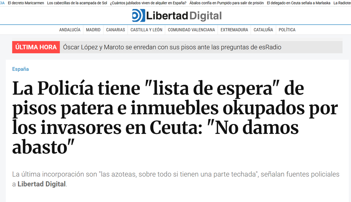 wish_or_truth's tweet photo. Un okupa ( nacional o inmigrante ) que convierte el lugar de su ocupación en un piso patera.....¿ Es un ESPECULADOR ?, ¿ UNA pyme BUITRE ? https://t.co/tQKMHXqGZQ