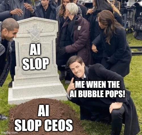 ICStatues's tweet photo. 1/2 The AI Bubble Clock is ticking, they loose billions in an exponential rate. Whether destroying itself from ingesting its own slop, the investors at their door demanding their money back, the lawsuits showing EVIDENCE for what it really is, largest theft...
#NoAI #AI #BanAI https://t.co/Hb5XibThgw
