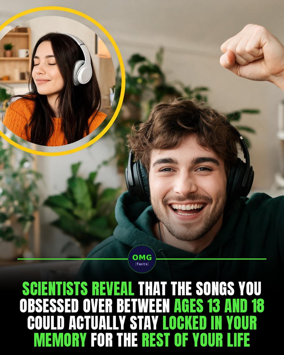 OMGFacts's tweet photo. 🎶 Songs from age 13-14 stick for life.
Teen brains hardwire music via dopamine.
Nostalgia is neuroscience.
Sources: NYT, Psych Sci
#omgfacts #MusicScience #Nostalgia https://t.co/NrWoTZXVgk