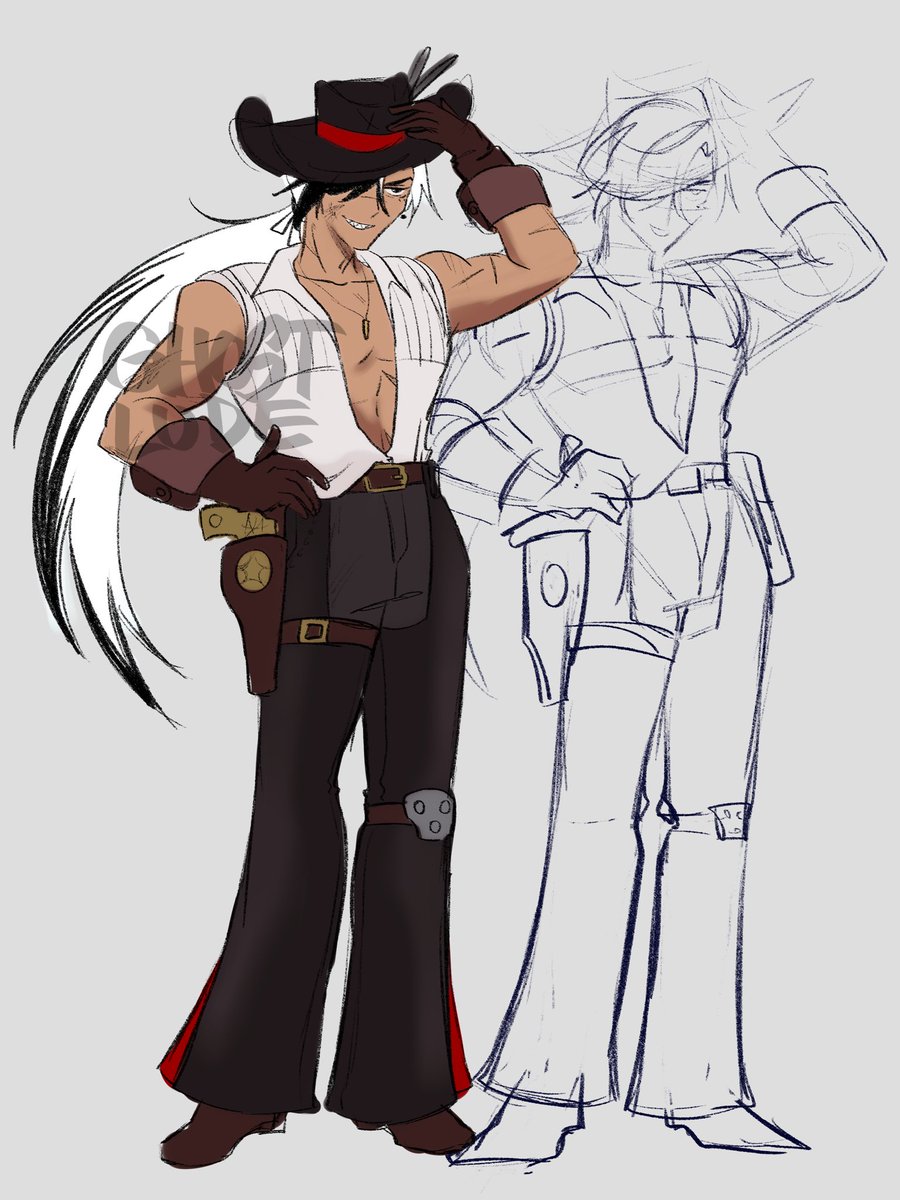 ghost_lude's tweet photo. i can also finally post the designs for the roleswap au yay, these two are even more broken than normal #yumeship #oc https://t.co/g8jx19uG23