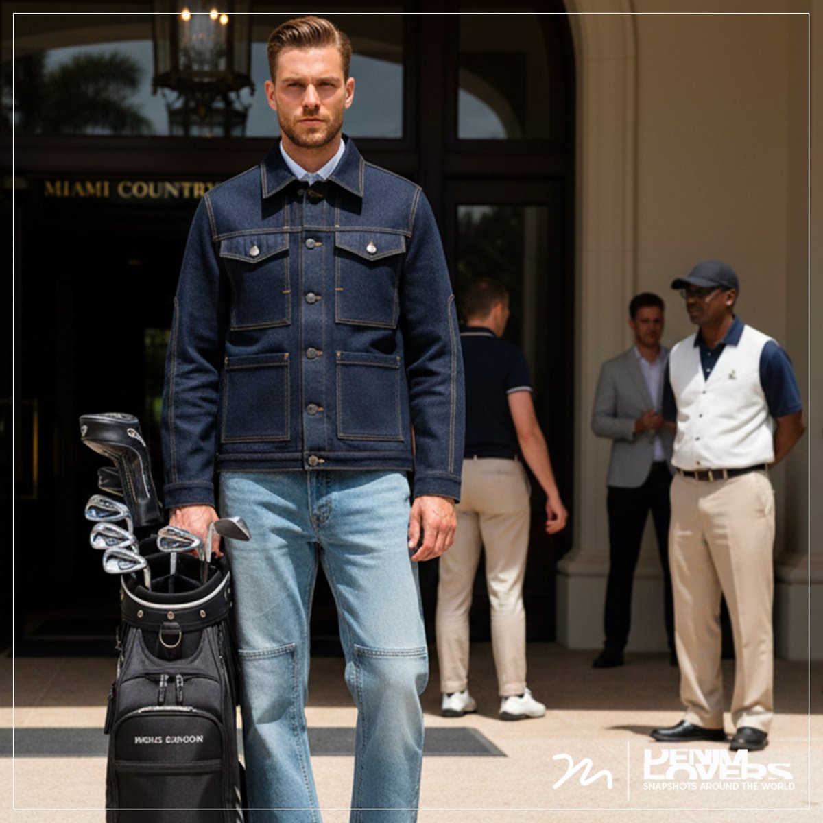 Hiddenval's tweet photo. THE BOOK OF DENIM LOVERS — Snapshots touring the world...
Chapter: The Long Game
Where tradition meets contemporary style, denim steps onto a different kind of course.
Clean lines, impeccable tailoring and timeless indigo redefine elegance beyond the fairway. 
info@mymoody.it https://t.co/Hs188EYqjQ