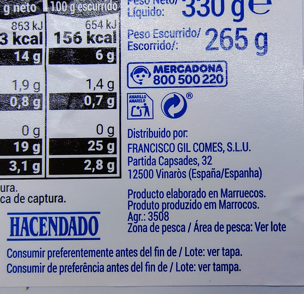 Sherpabaron's tweet photo. ¡OJO!
NO DEIS DINERO AL REY INVASOR DE MARROQUÍ.

ESTOS PRODUCTOS DE MERCADONA SON DE MARRUECOS. https://t.co/H855IawVMI