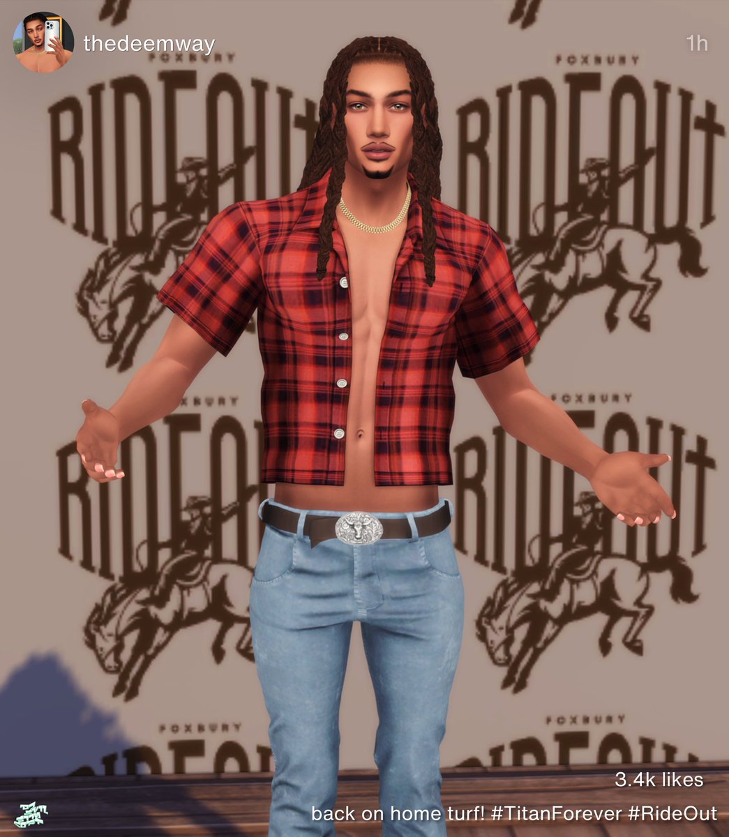 djevilsimcorp's tweet photo. yee haw🐴🤠 #TheSims4 https://t.co/N6SJfFeM0M