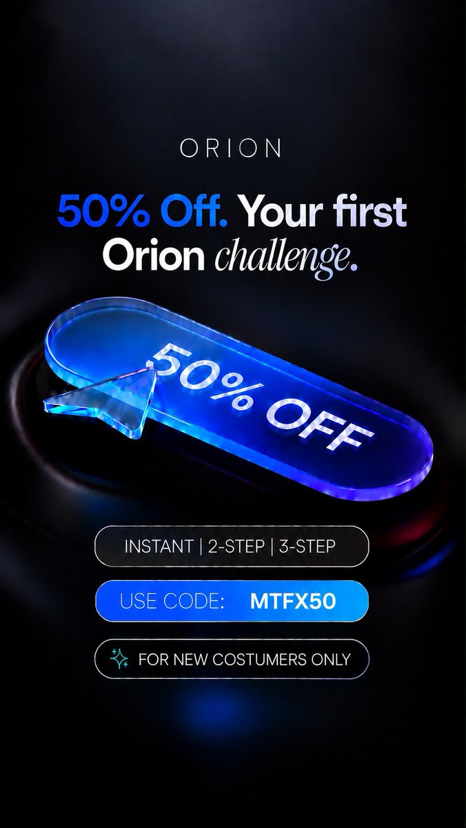 MagnetTraderX's tweet photo. 🚨🚨 $50,000 ORION FUNDED GIVEAWAY 🚨🚨

MAGNET TRADER X × @orionfundedcom 🤝🔥

We’re giving 5 traders a $10K Orion Funded account EACH! 💰

That’s 5 × $10K = $50,000 TOTAL in accounts! 🚀

🎁 HOW TO ENTER:

1️⃣ Follow @OrionAffiliates
2️⃣ Follow @orionfundedcom
3️⃣ Follow @MagnetTraderX
4️⃣ Like + repost this post ❤️🔁

That’s it! ✅

5 winners will be selected from eligible participants.

Don’t miss this one — $50K in funded accounts is up for grabs! 🔥

Good luck everyone! 🐐🚀

Orion Funded Code: MTFX50

#OrionFunded #Trading #Forex #PropFirm #GiveawayAlert