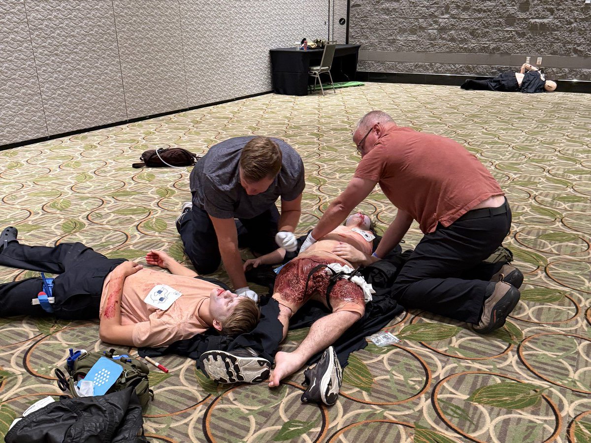 NAEMT_'s tweet photo. Yesterday's NAEMT preconference courses: hands-on tactical casualty care, pediatric emergency care, and Mental Health Resilience Officer training. Thank you to every instructor and student who put in the day.
#NAEMT #EMSWorldExpo https://t.co/kkqOaaIsbK