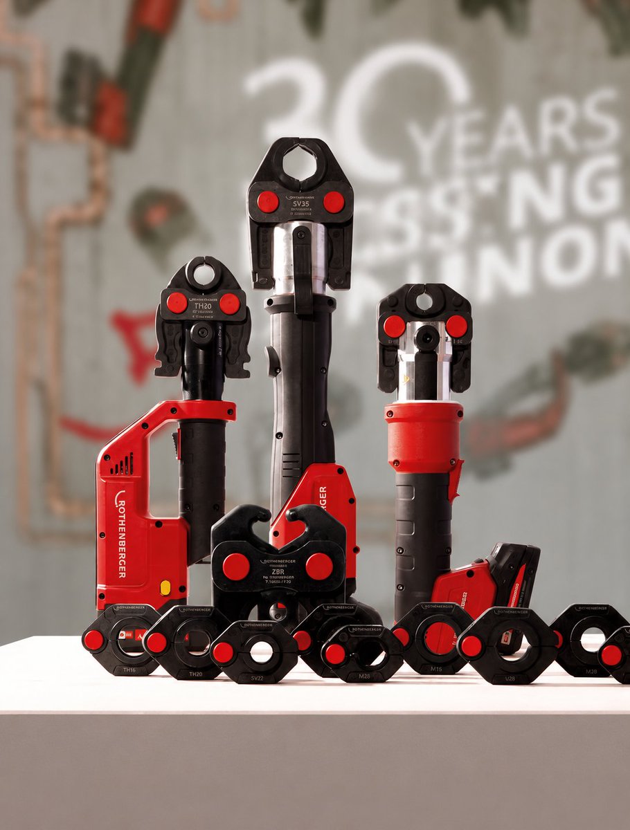 RothenbergerUk's tweet photo. 30 years of (r)evolution in pressing technology – and we’re still going strong! 🔥⁠
⁠
We're continuing our celebrations 🥳⁠
⁠
When you buy a ROTHENBERGER press machine, you’ll now receive a free gift of a press ring set or press rings and an actuator jaw 💪 https://t.co/4aQRmnCHeQ