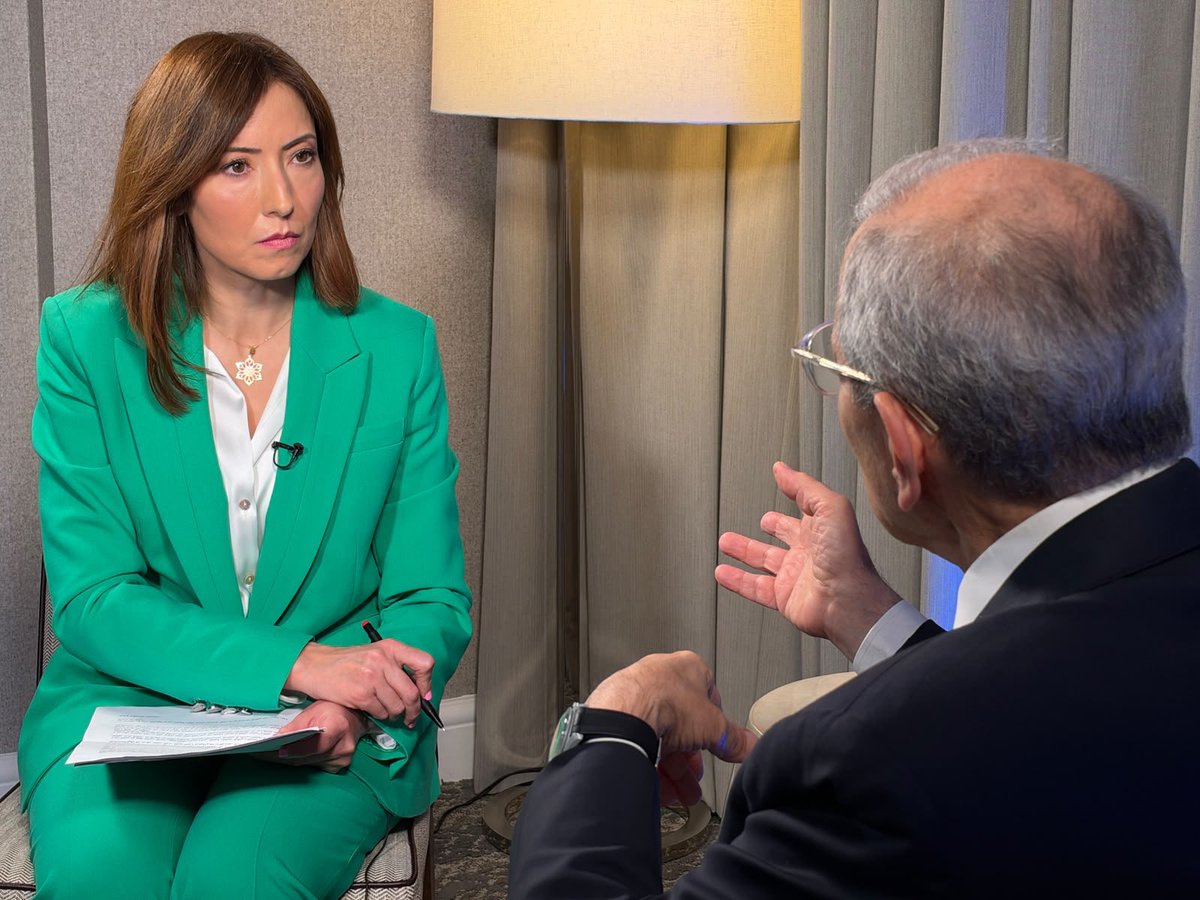HibaNasr's tweet photo. ‼️ I sat down with Lebanese Prime Minister @nawafsalam at the end of his visit to Washington, D.C. He spoke frankly about some of the key issues facing Lebanon. In his words:

— On relations with Iran and his first state-to-state meeting with the Iranian president: “We want a state-to-state relationship with Iran based on mutual respect. This is what we asked of the Iranians: a relationship between two states, based on mutual respect.”

— On the trilateral agreement with Israel: “Secretary Rubio is aligned with us on the necessity of having a verification process for the trilateral agreement.”

— On Hezbollah’s weapons and the state’s monopoly on arms: We agreed on placing all weapons under the exclusive authority of the state. Hezbollah agreed to this by being part of the government. We reiterated it in the ministerial statement, and Parliament granted us confidence on that basis.

— On the future of UNIFIL: “UNIFIL, as it is today, is not going to be renewed. But we don’t agree with having a vacuum. We need a UN presence to monitor and report, rather than peacekeeping forces in the traditional sense.

— On Washington’s concerns about Lebanon’s cash economy: “The U.S. wants Lebanon to address the cash economy.”

— On Lebanon’s negotiations with the IMF: “Lebanon asked the U.S. to help with the IMF.”

— On demarcating the border with Syria: “Border demarcation with Syria will come at some point, and it would be beneficial.”

— On cooperation with the World Bank: “We have several projects with the World Bank.”

The full interview will air on Asharq Bloomberg tonight at 01:00 AM , KSA time .

And there was a lighthearted moment during the interview that I’ll share it at the right moment — it shows you a side of the Prime Minister you rarely get to see.