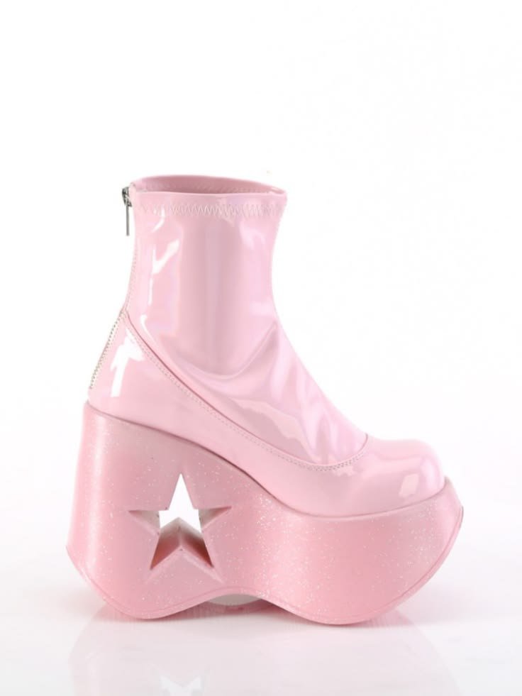 girlwhoblooms's tweet photo. pink star platform ankle boots https://t.co/1btQmyjQha