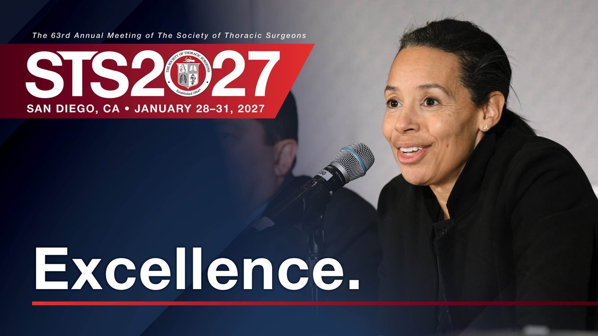 STS_CTsurgery's tweet photo. Practice-changing science, hands-on learning, and collaboration with #CTsurgery professionals from around the world await you at #STS2027 in San Diego. Register by Nov. 2 for the lowest rates! https://t.co/VH962zrcec

 🗓️ Schedule at a glance: https://t.co/iAriWI055Y https://t.co/cFrUITKViJ