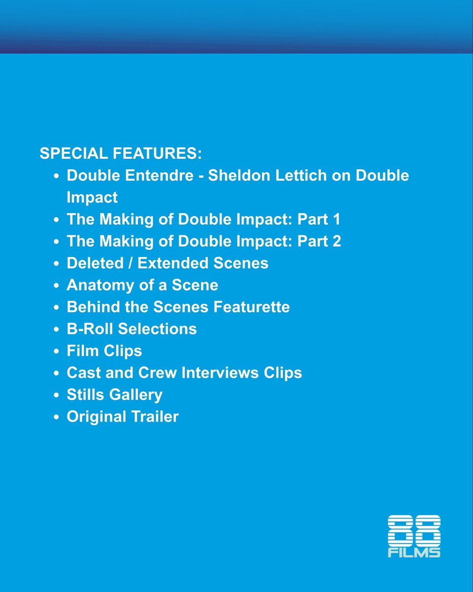 88_Films's tweet photo. ***NEW TITLE ANNOUNCEMENT***

Double Impact (1974)
4K UHD+Blu-ray

***STEELBOOK***

🇬🇧 Released: December

❗️Pre-orders from Amazon, HMV &amp; others will be open Wednesday 7th October❗️

Head to our website for more info on each new release. https://t.co/XiHuFT3n04