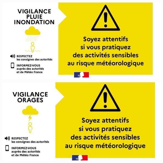 Image de Préfet du Var - #METEO83 | 🟡 Le #Var est placé en vigilance JAUNE pour orages et pluie-inondation dans la nuit du m