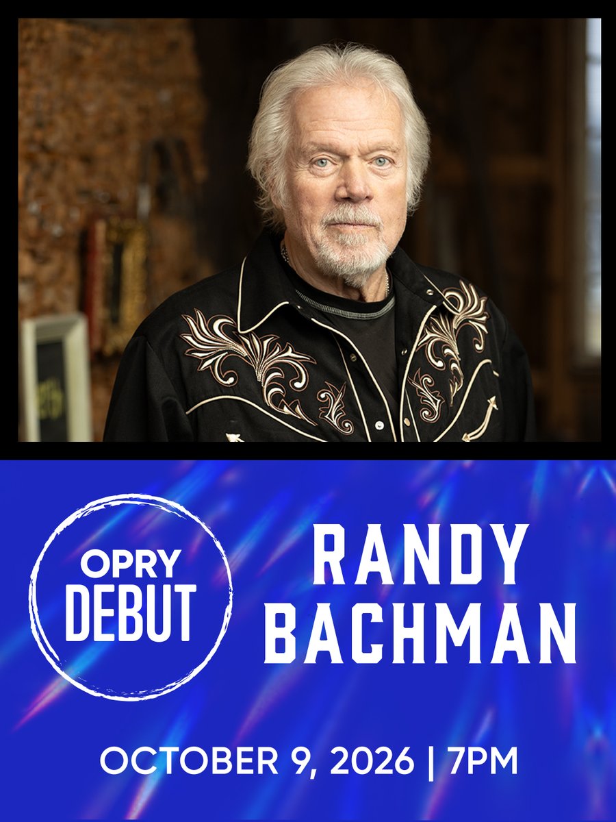 RandysVinylTap's tweet photo. Randy Bachman will give his debut performance at the Grand Ole Opry on October 9! For tickets and info, visit https://t.co/bEWpK8a91s. You can also tune in at WSM Radio 650 AM or on the WSM mobile app! https://t.co/UDhFXpdgeX