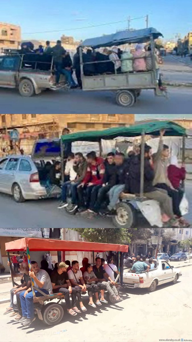 PalPress24's tweet photo. In Gaza, the exorbitant cost of transportation has become a burden that many people simply cannot afford.

With prices soaring and people struggling to make ends meet, they have been forced to come up with a means of transportation known as the “Aqlaa” — a trailer pulled by a vehicle, used by people because it is one of the few options they can afford.

But even this simple means of transport is often overcrowded, sometimes carrying more than 25 passengers on a single trip.

It is one of the worst and least safe forms of transportation, but for the people of Gaza, it is a necessity they have been forced to rely on because they have no other affordable alternative.

And yet, even this simple vehicle, carrying people from one place to another, has not been spared from airstrikes and attacks.

Imagine the scene for a moment…

A vehicle packed with more than 25 people, most of them riding it because they cannot afford any other means of transportation, suddenly comes under an airstrike.

Just imagine it.

They were on their way home, and in a single moment, the road became their path to heaven.

God help us.