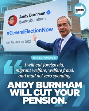 KeyworkerMan's tweet photo. @RichardBurgon Vote ➡️#Reform in the May 2027 local elections to sack Burnham &amp; his hard left illegal migrant🥀Labour Party 👍
Reject the Corbyn lunacy of chancer Burnham ✅
Put the needs of the British people first 😎
➡️#LeedsNeedsReform 🏴󠁧󠁢󠁥󠁮󠁧󠁿🇬🇧 https://t.co/Y5rCQwv5Yn