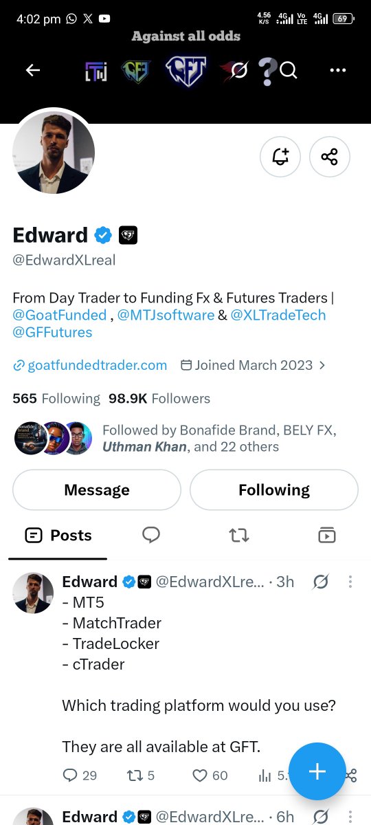 i_fmajor's tweet photo. @Kelvintalent_ @GoatFunded @EdwardXLreal @Techriztm Done ✅ https://t.co/OYYWNcikqU