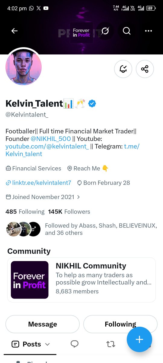 i_fmajor's tweet photo. @Kelvintalent_ @GoatFunded @EdwardXLreal @Techriztm Done ✅ https://t.co/OYYWNcikqU