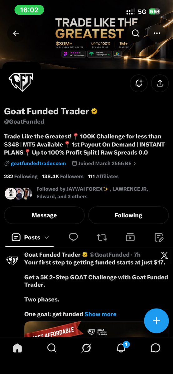 Ralph_XAU's tweet photo. @Kelvintalent_ @GoatFunded @EdwardXLreal @Techriztm #foreverinprofit https://t.co/8Bcw1KgN18