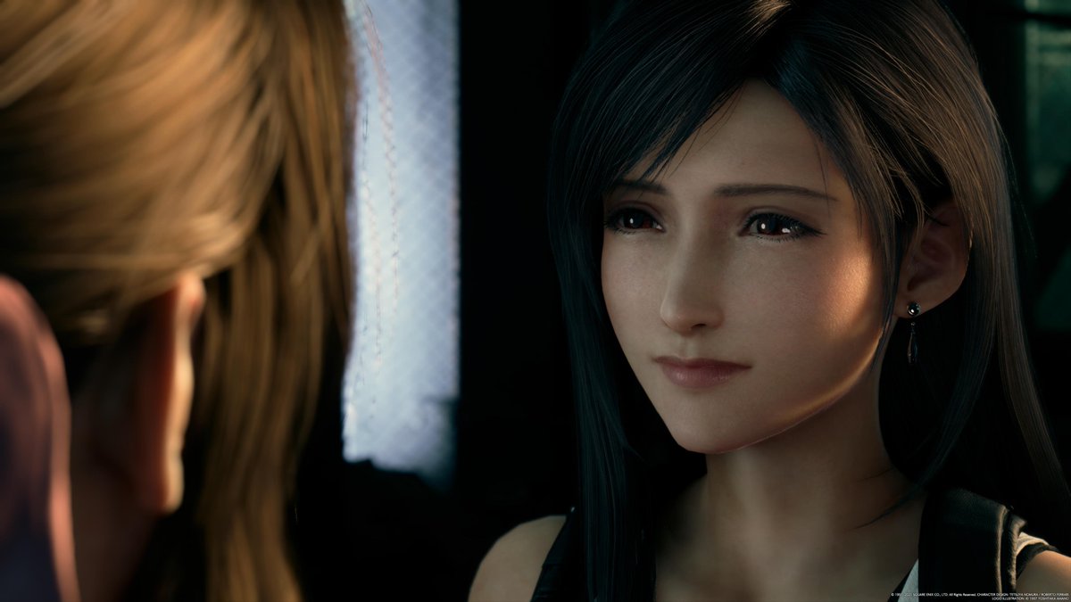 arrowchilde's tweet photo. o jeito que a tifa olha pra aerith mostra o carinho mais genuíno do mundo e eu amo notar isso :(♡ https://t.co/vrOh1nChwz