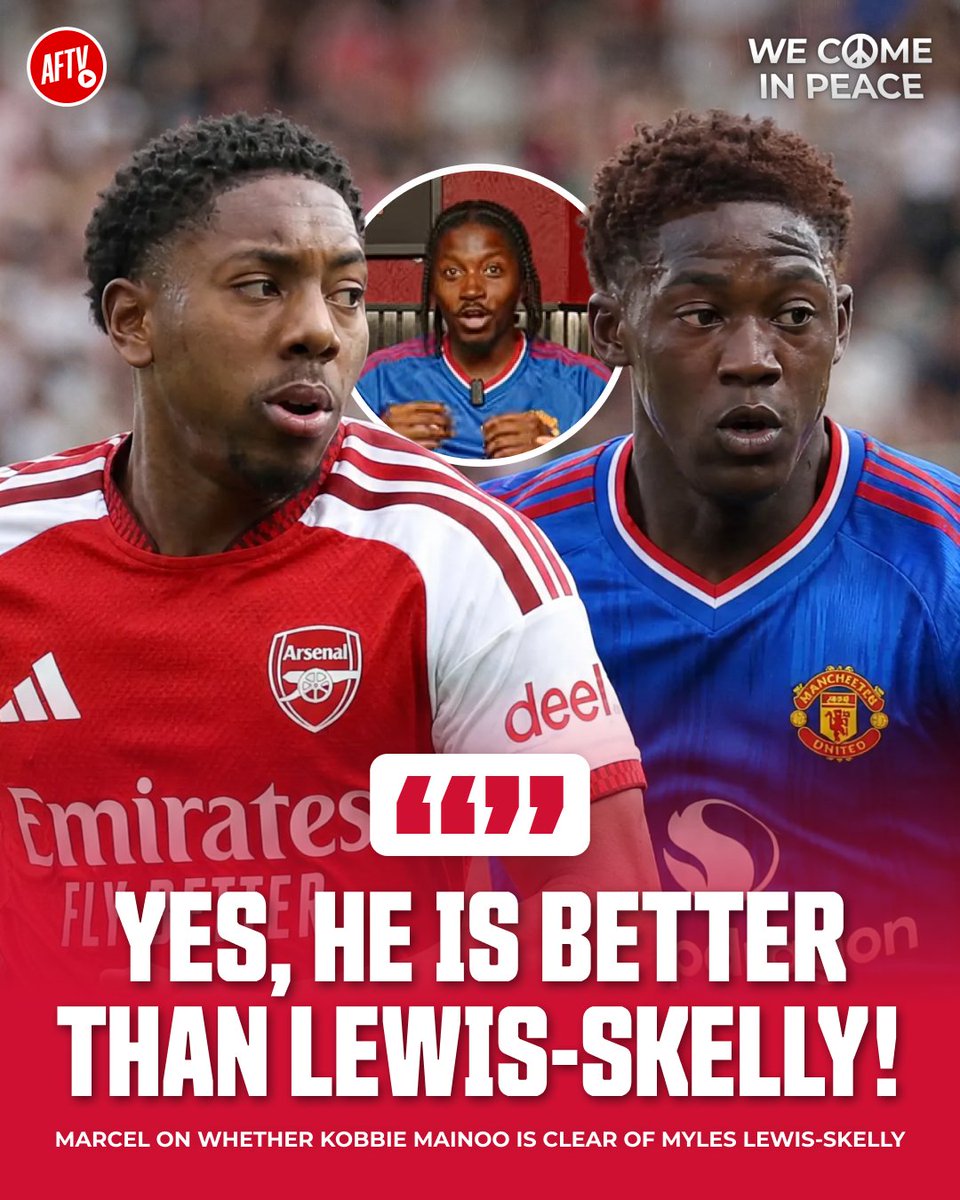 AFTVMedia's tweet photo. Kobbie Mainoo over Myles Lewis-Skelly!? Next joke, please! 😭

#WeComeInPeace https://t.co/CK3GIQ28nc