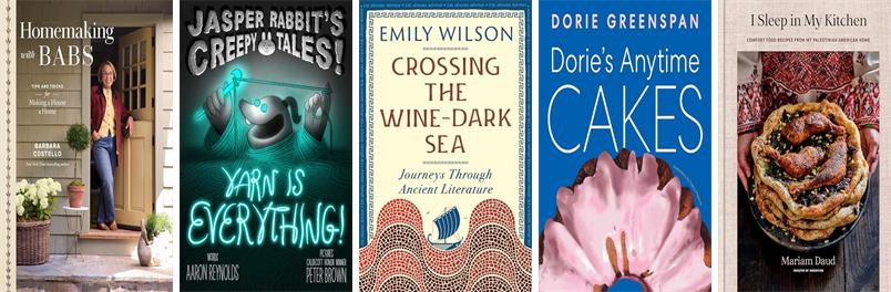 StorrsLibrary's tweet photo. This week the Richard Salter Storrs Library has 31 new books.  New items include Homemaking with Babs, Crossing the Wine-Dark Sea, DorieÆs Anytime Cakes, I Sleep in My Kitchen, Cooking the Borderlands, and A Resistance History of the United States. https://t.co/LPM1kWEG8d https://t.co/mWcbEuJxbg