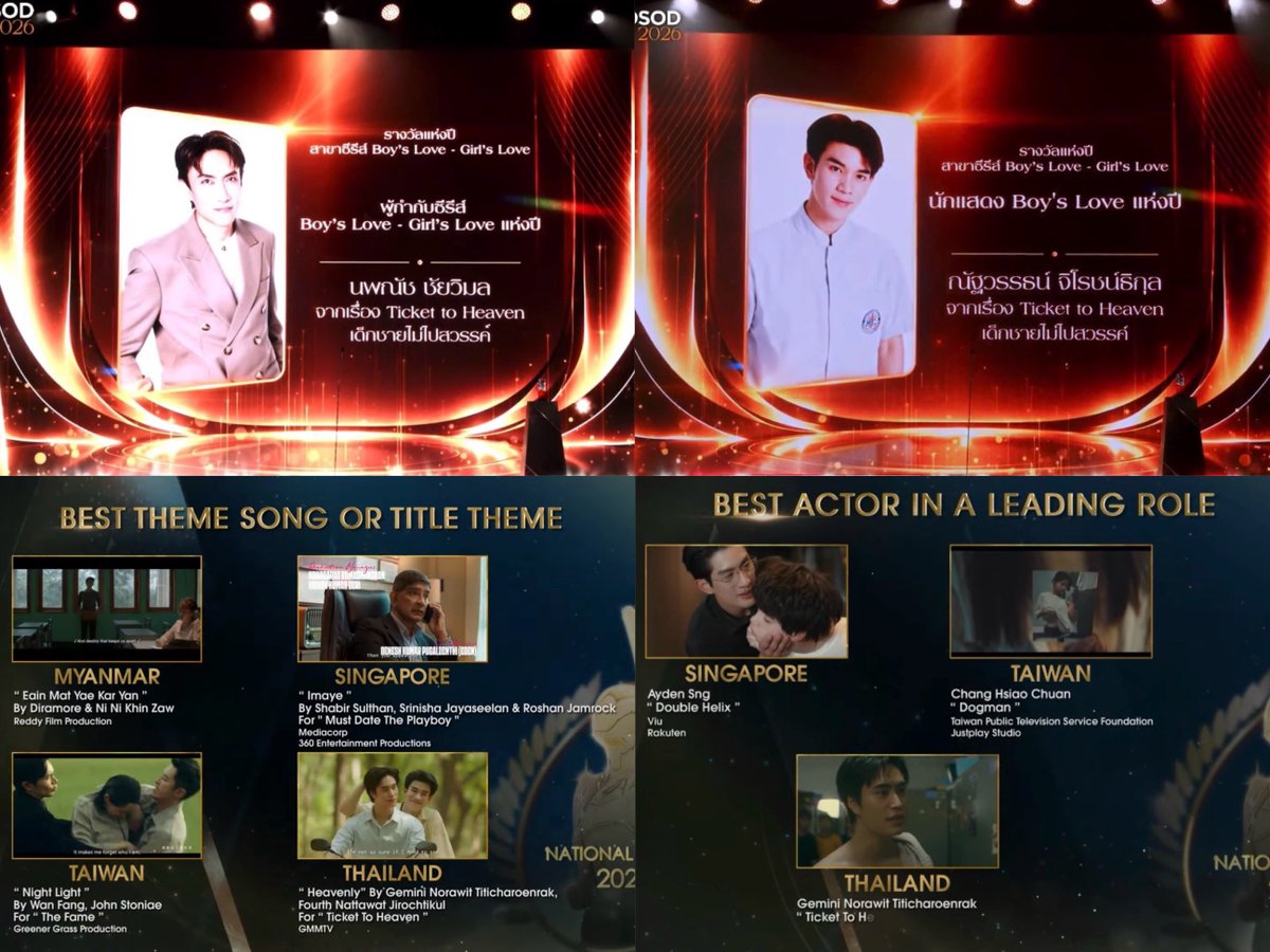 pitchoar's tweet photo. Ticket to Heaven ซีรีส์ล่ารางวัลที่แท้ ทั้งผู้กำกับ นักแสดง เพลงประกอบซีรีส์มาหมด🏆😭✨

#TicketToHeaven 
#GeminiFourth #เจมีไนน์โฟร์ท 
#Gemini_NT #Fourthnattawat https://t.co/sLgRi1s2xU