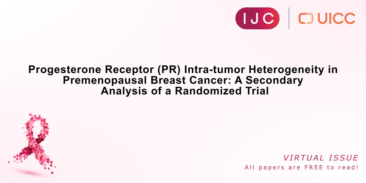 IntJCanc's tweet photo. #BCAM2026 Virtual Issue| 📌 https://t.co/eOsKpI0TUe

New study suggests that progesterone receptor (PR) heterogeneity in premenopausal patients increases long-term recurrence risk but benefits from endocrine therapy.

🔓 OPEN ACCESS

➡️ https://t.co/5khYqUDRph

@uicc https://t.co/pYSGsI9HYw