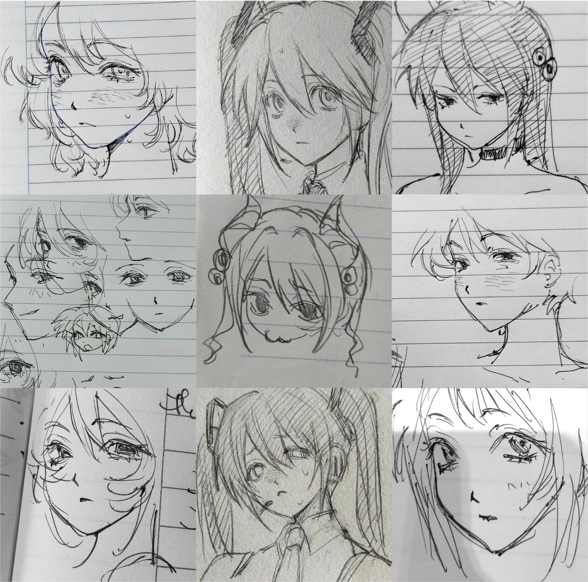 homura334's tweet photo. Collection of drawings hehe😋 https://t.co/IFfOjgkHdu
